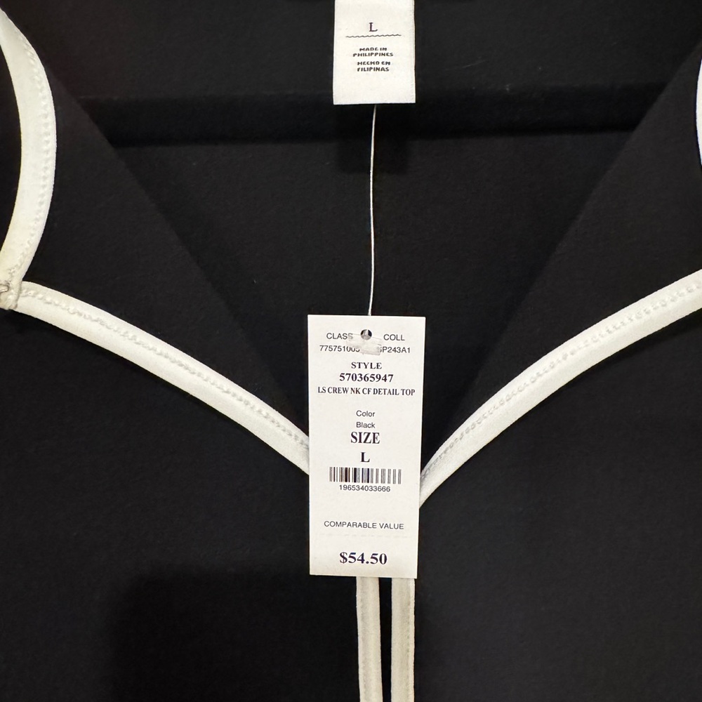 White House Black Market Contrast Trim Blouse - Picture 4 of 5